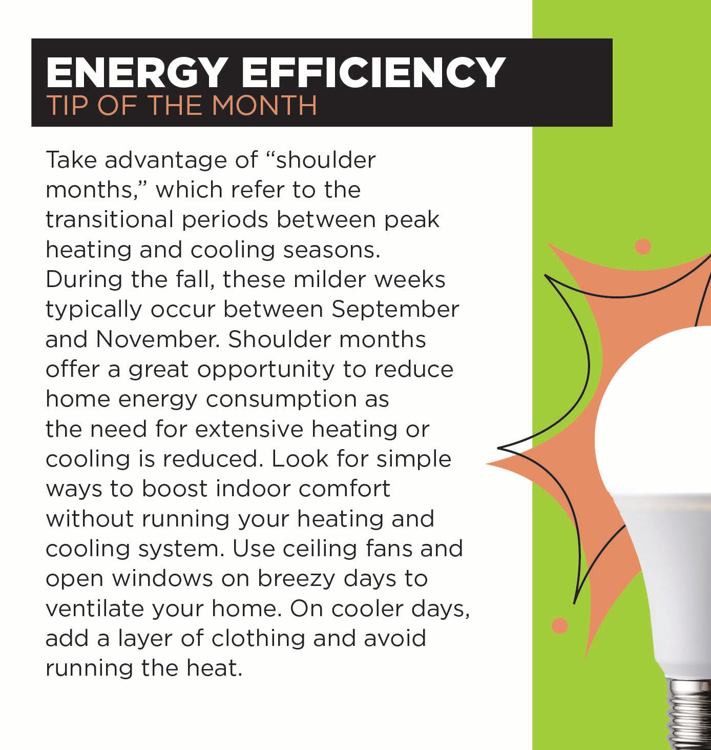 Energy efficiency tip of the month