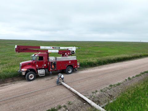 Powerline Pole is down