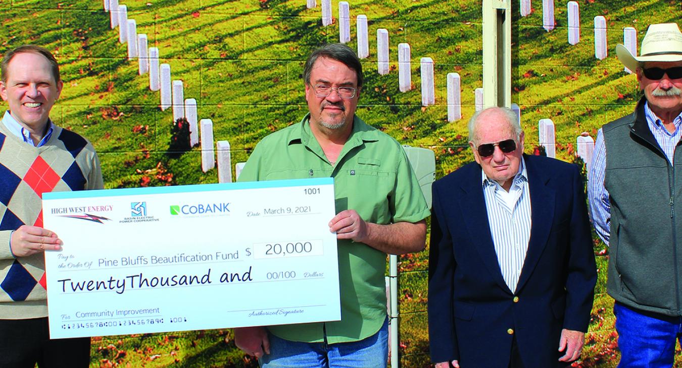 High West Energy and Partners Donate $20,000 to Pine Bluffs Beautification Fund